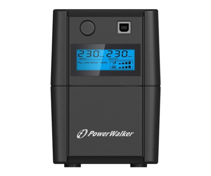 UPS (zasilacz awaryjny) POWERWALKER UPS LINE-INTERACTIVE 850VA 2X 230V PL OUT, RJ11 IN/OUT, USB, LCD VI 850 SE LCD